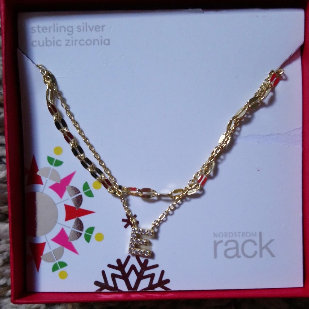 Nordstrom Rack  E sterling silver necklace